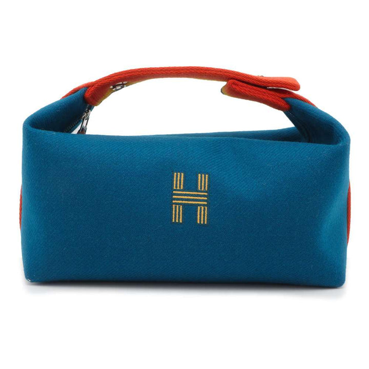 Hermes Bridua Black Rocabar Blue・Bread Canvas Size PM