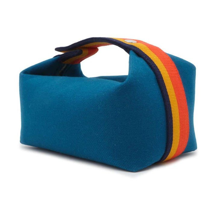 Hermes Bridua Black Rocabar Blue・Bread Canvas Size PM