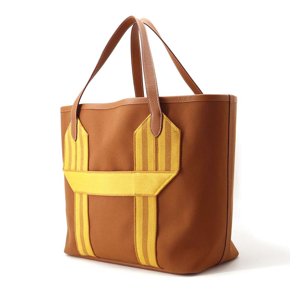 Hermes Pure Sangle Sangle Woolly Fauve/Gold/ Caramel/Jaune Ambre Toile Military Taurillon Clemence