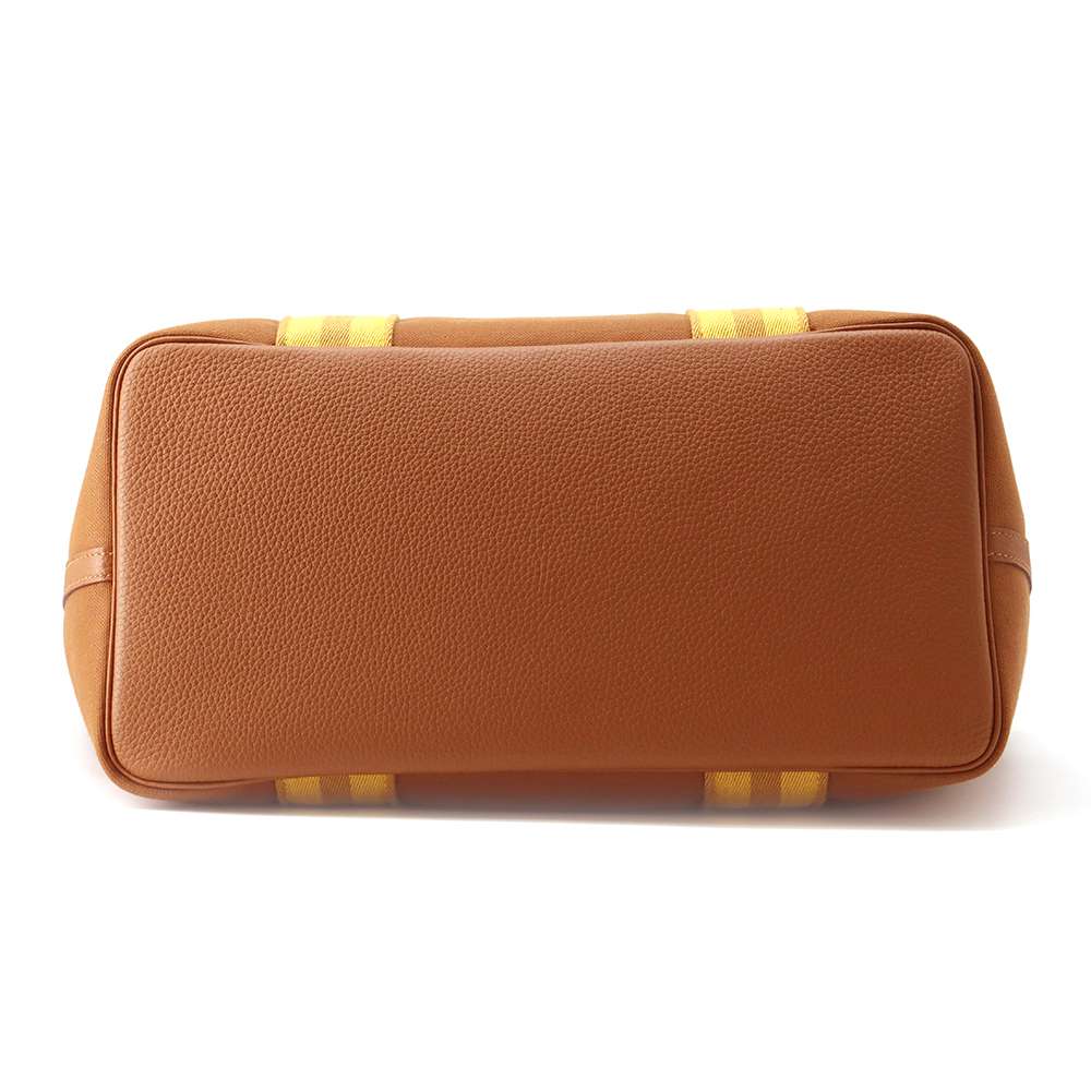Hermes Pure Sangle Sangle Woolly Fauve/Gold/ Caramel/Jaune Ambre Toile Military Taurillon Clemence