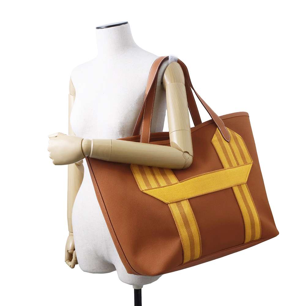 Hermes Pure Sangle Sangle Woolly Fauve/Gold/ Caramel/Jaune Ambre Toile Military Taurillon Clemence