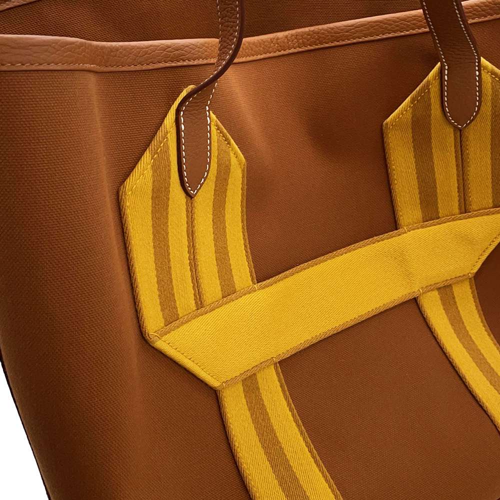 Hermes Pure Sangle Sangle Woolly Fauve/Gold/ Caramel/Jaune Ambre Toile Military Taurillon Clemence