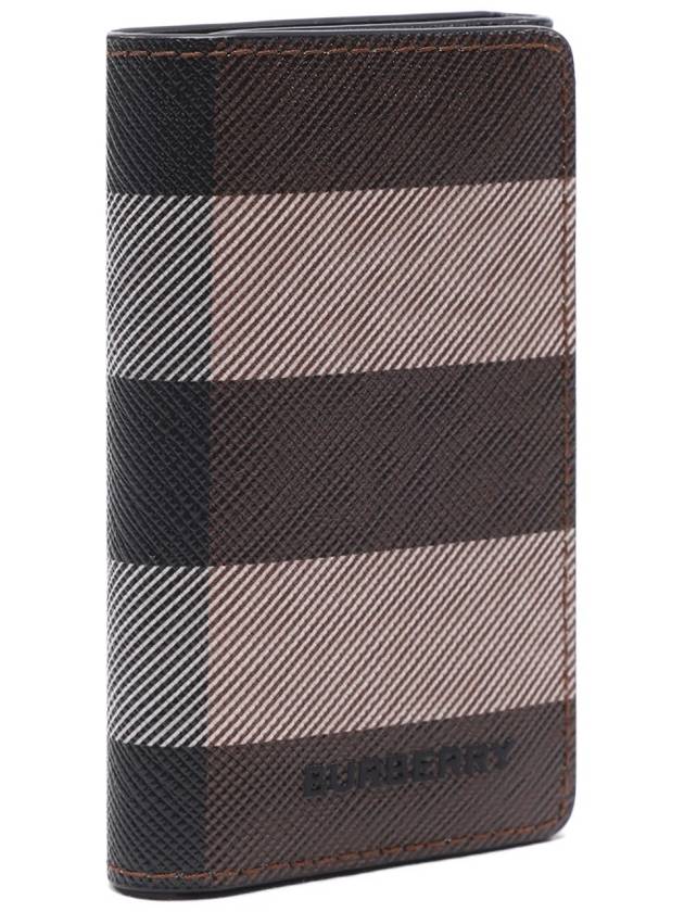 Burberry Check Leather Key Holder Brown