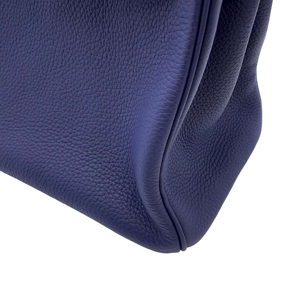 Hermes Birkin Touch Blue Encre/Blue Obscure/Blue Zelage Togo Leather Sombrero Leather Size 30