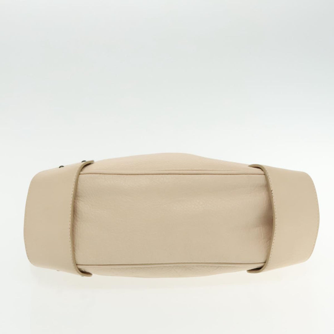 Chloe Shoulder Bag Leather Beige 95531