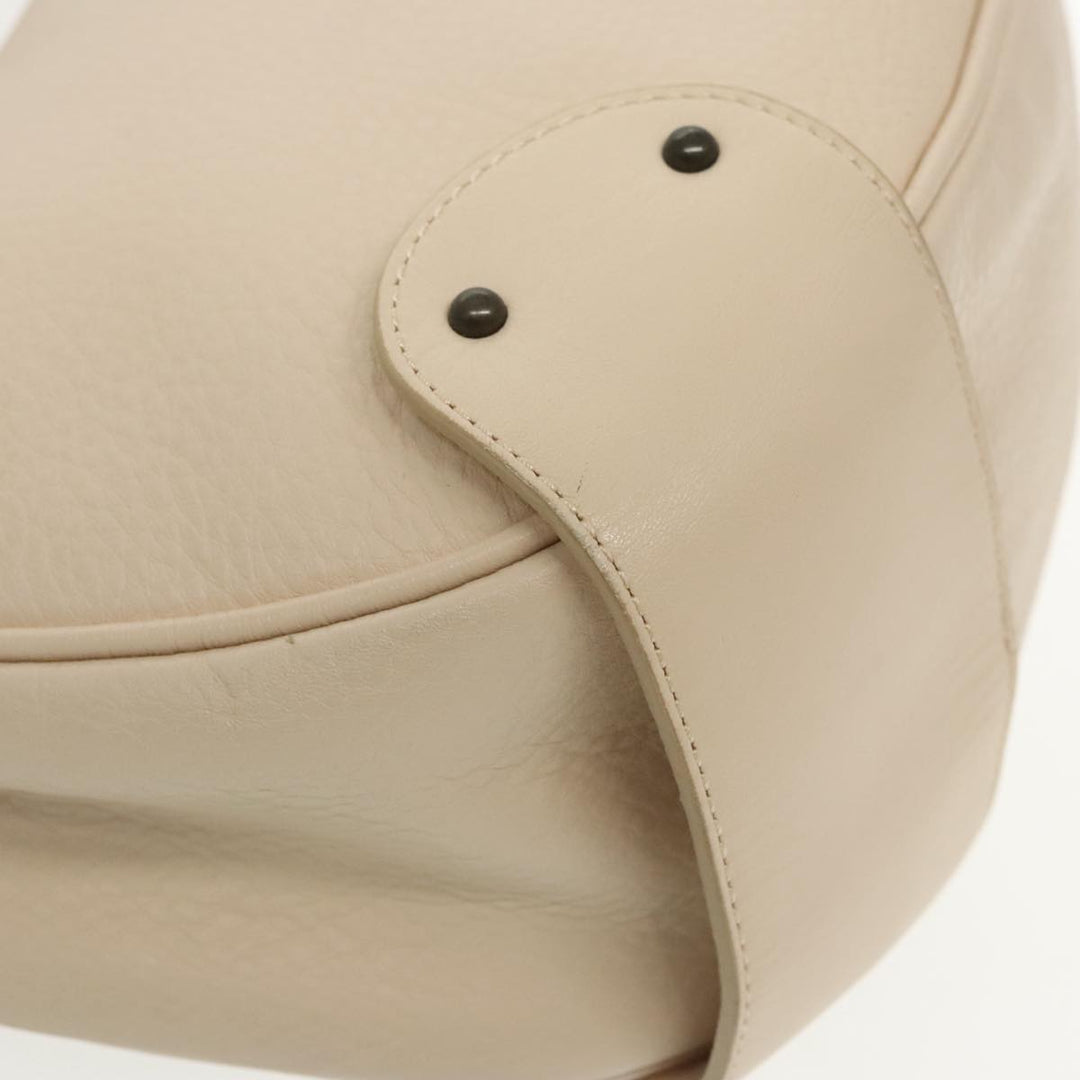 Chloe Shoulder Bag Leather Beige 95531