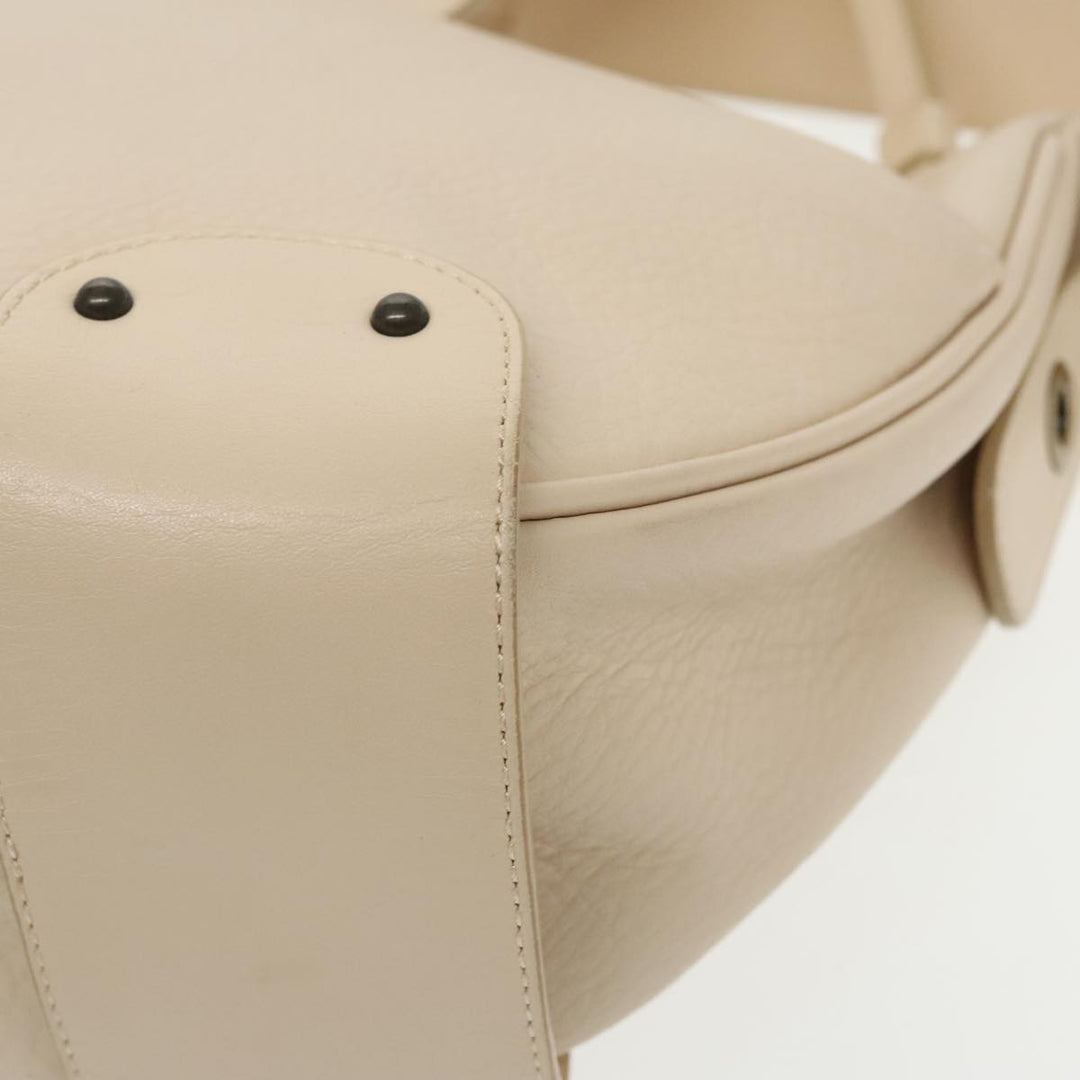 Chloe Shoulder Bag Leather Beige 95531