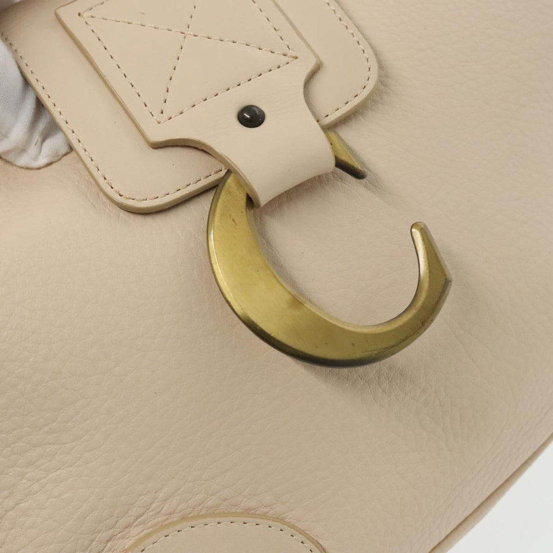 Chloe Shoulder Bag Leather Beige 95531