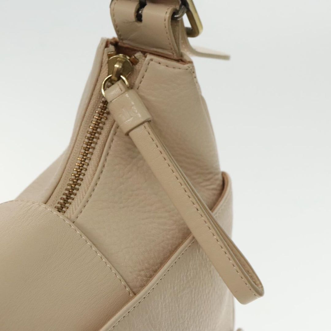 Chloe Shoulder Bag Leather Beige 95531