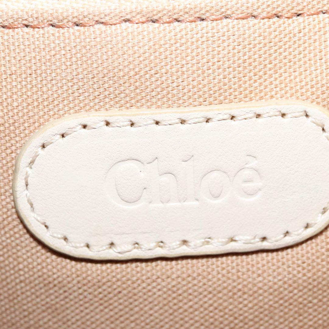 Chloe Shoulder Bag Leather Beige 95531