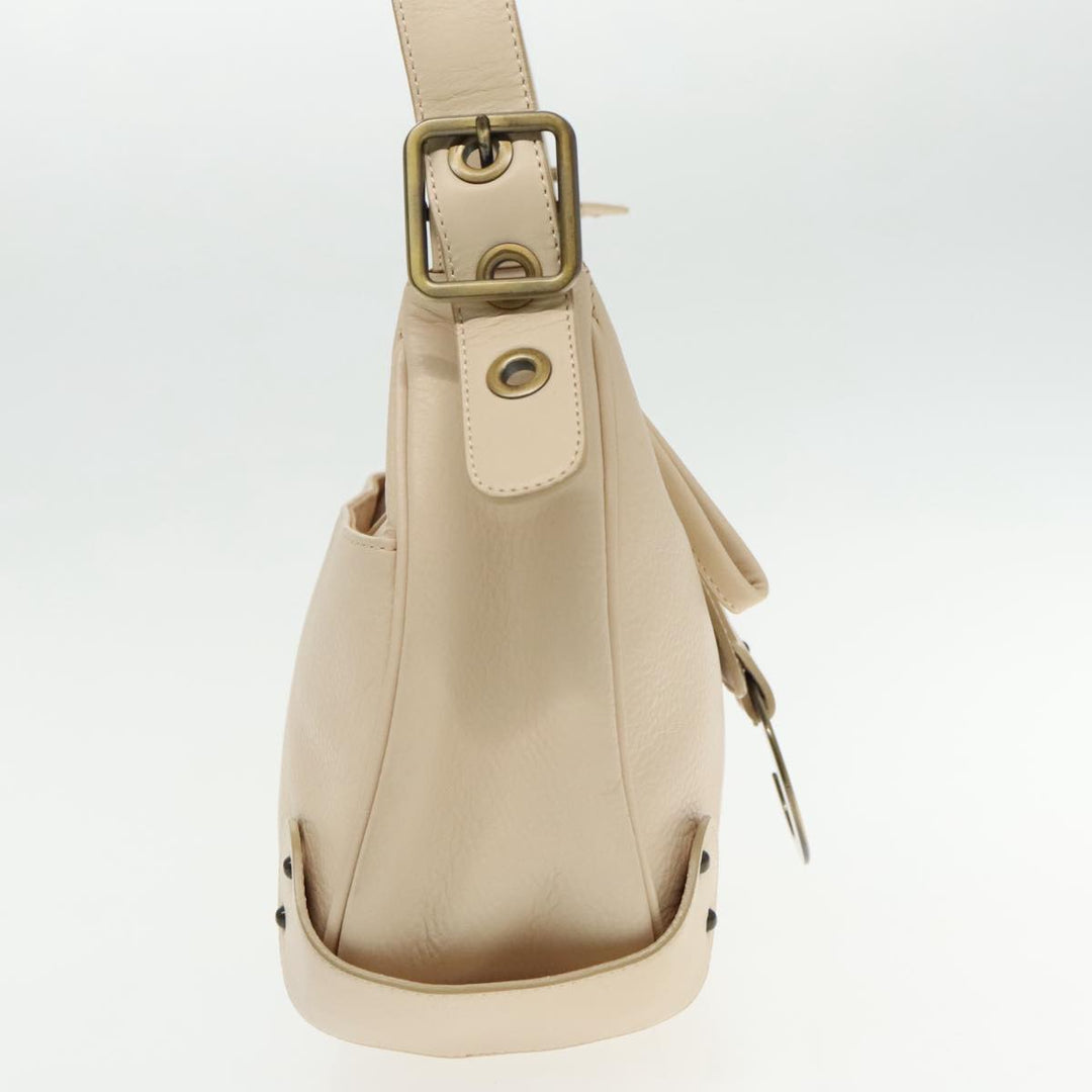 Chloe Shoulder Bag Leather Beige 95531
