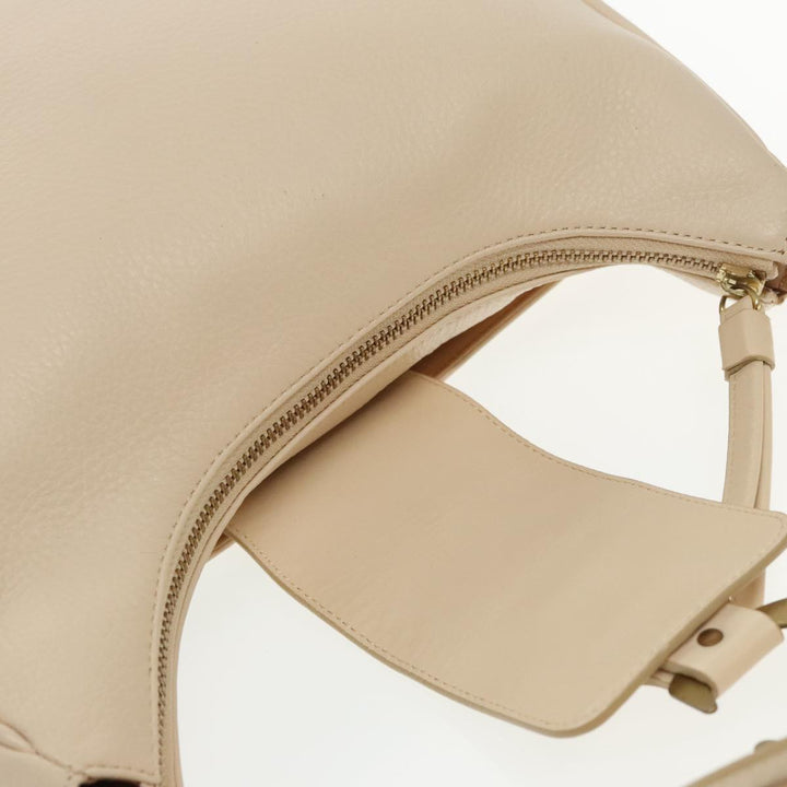 Chloe Shoulder Bag Leather Beige 95531