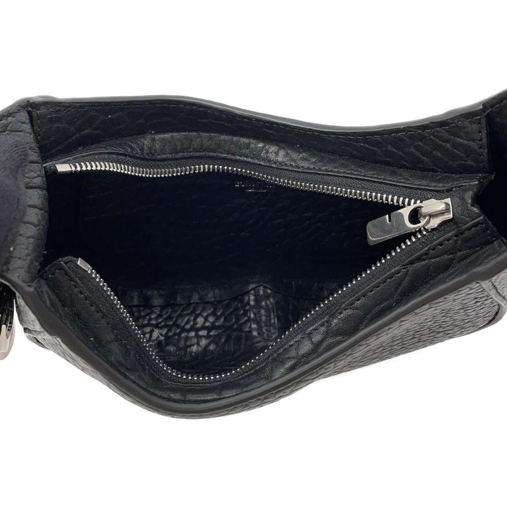 BURBERRY Chess Shoulder Bag Black 80809551 Grainy Calf Leather Size Small