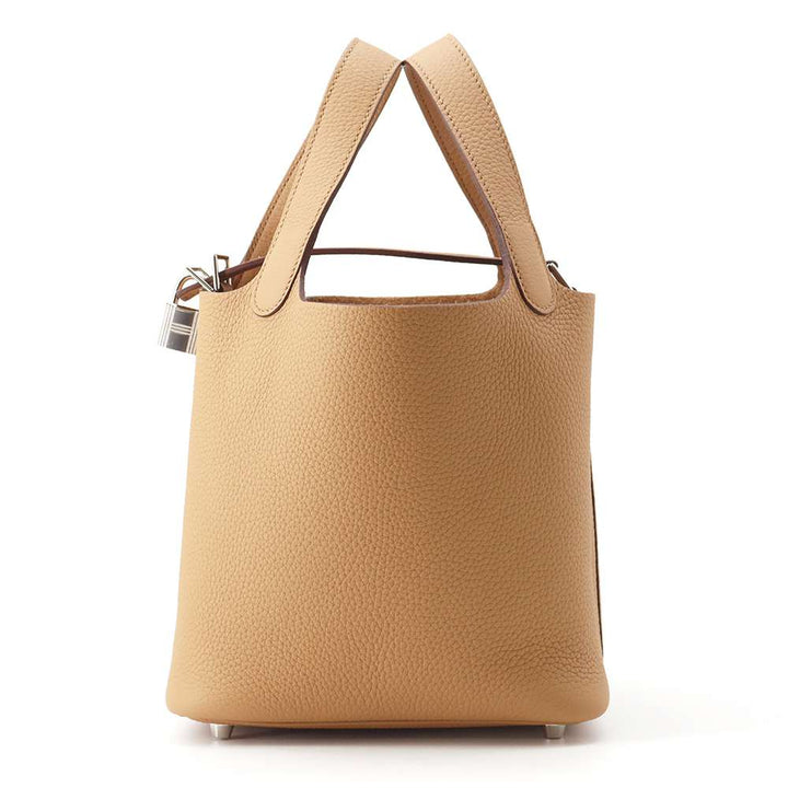 HERMES Picotin Lock Biscuit Taurillon Clemence Size PM