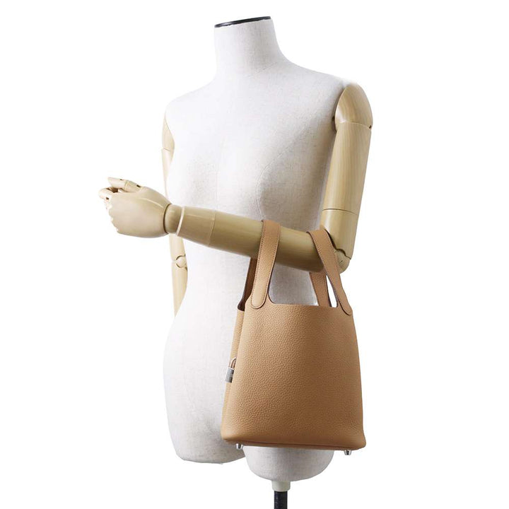HERMES Picotin Lock Biscuit Taurillon Clemence Size PM