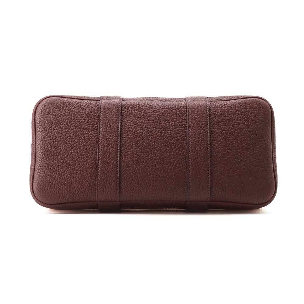 HERMES Garden Party Ecru/RougeSellier Toile H Negonda Leather Size TPM