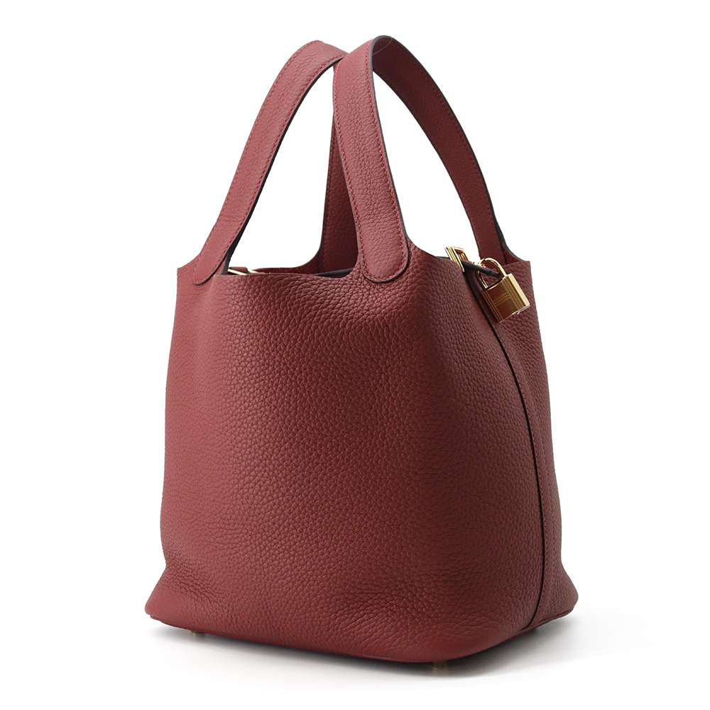 Hermes Picotin Lock Rouge H Taurillon Clemence Size MM