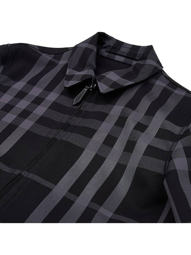 Burberry Check Reversible Harrington Jacket Mid Grey