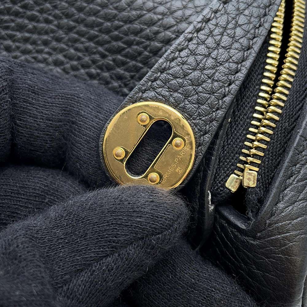HERMES Lindy Black Taurillon Clemence Size Mini