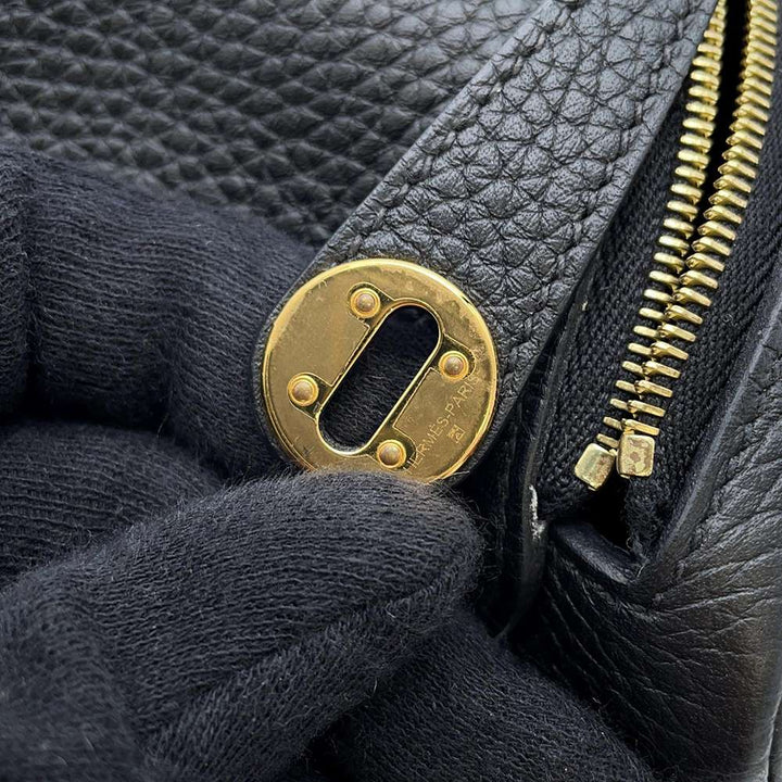 HERMES Lindy Black Taurillon Clemence Size Mini