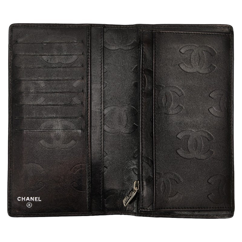 Top Quality Chanel Combon Line Cocomark Long Wallet Two Foldable Wallet Black Leather Lady Top Quality Chanel [Originals]