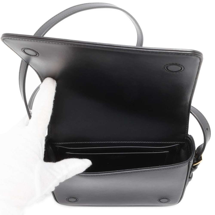 BURBERRY Shoulder Bag Black Leather