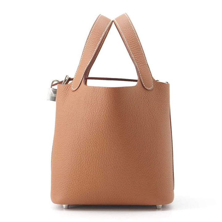 HERMES Picotin Lock Gold Taurillon Clemence Size PM