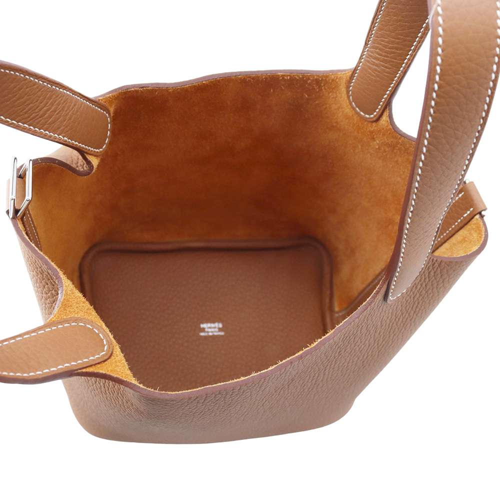 HERMES Picotin Lock Gold Taurillon Clemence Size PM