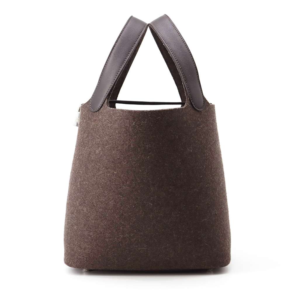 Hermes Picotin Lock Ebene Felt Swift Leather Size MM