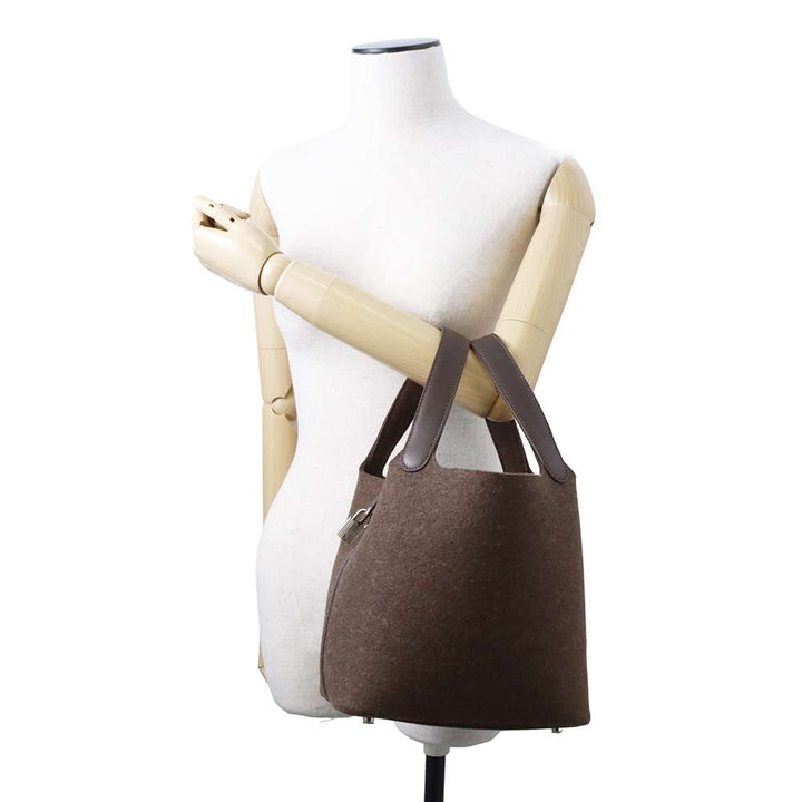 Hermes Picotin Lock Ebene Felt Swift Leather Size MM