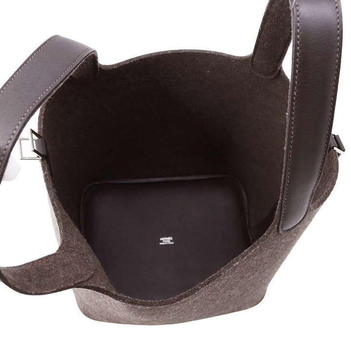 Hermes Picotin Lock Ebene Felt Swift Leather Size MM