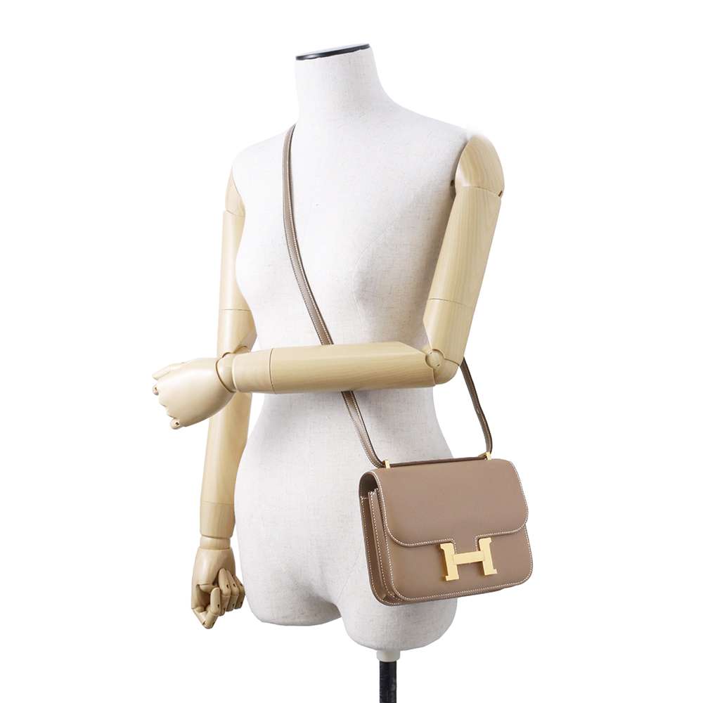 Hermes Constance3 Miroir Etoupe Tadelakt Leather Size Mini