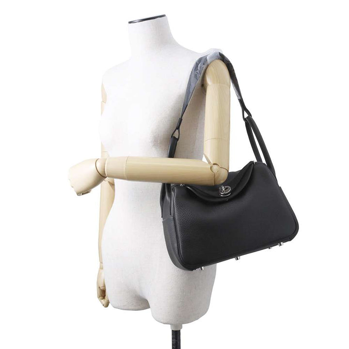 Hermes Lindy Black Taurillon Clemence Size 26
