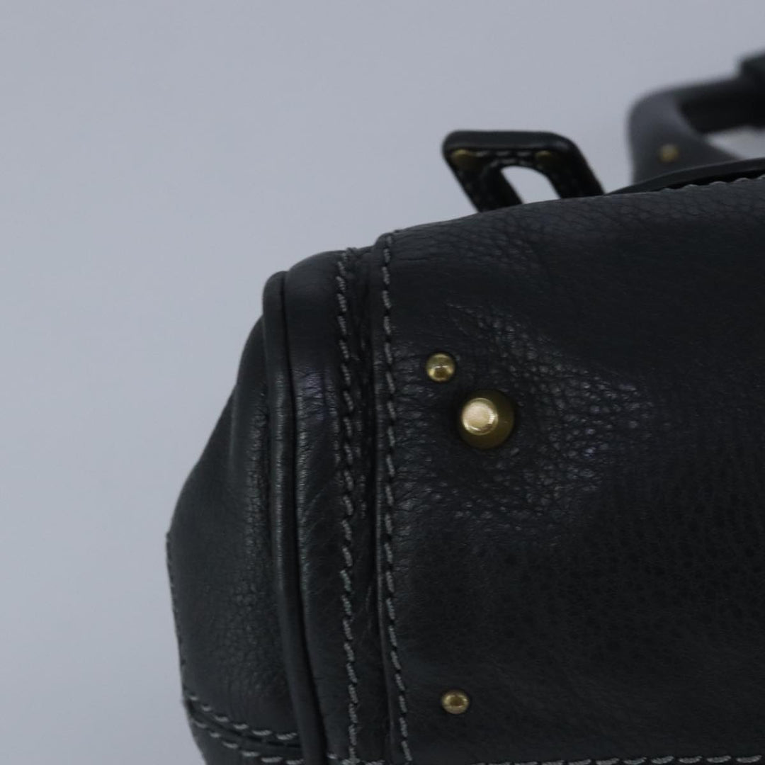 Chloe Paddington Hand Bag Leather Black 95845