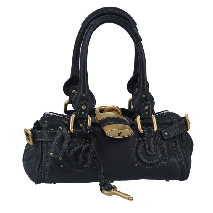 Chloe Paddington Hand Bag Leather Black 95845