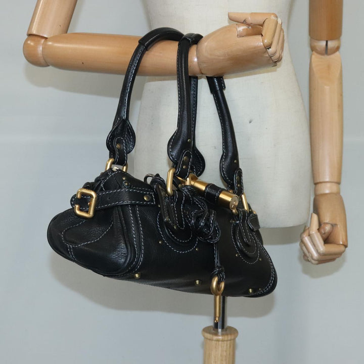 Chloe Paddington Hand Bag Leather Black 95845