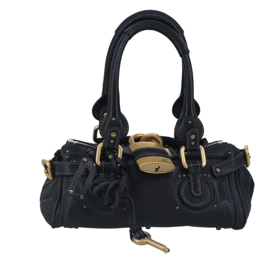 Chloe Paddington Hand Bag Leather Black 95845