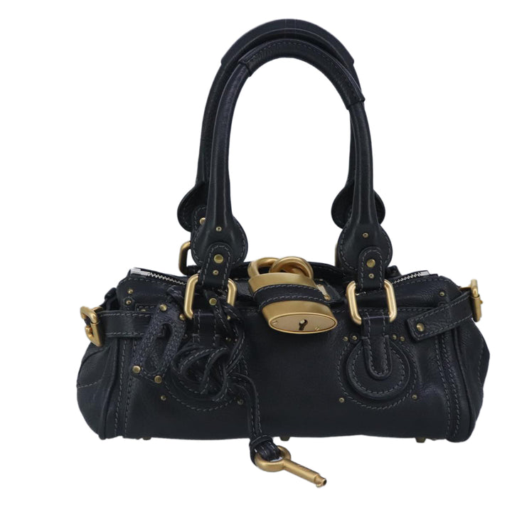 Chloe Paddington Hand Bag Leather Black 95845