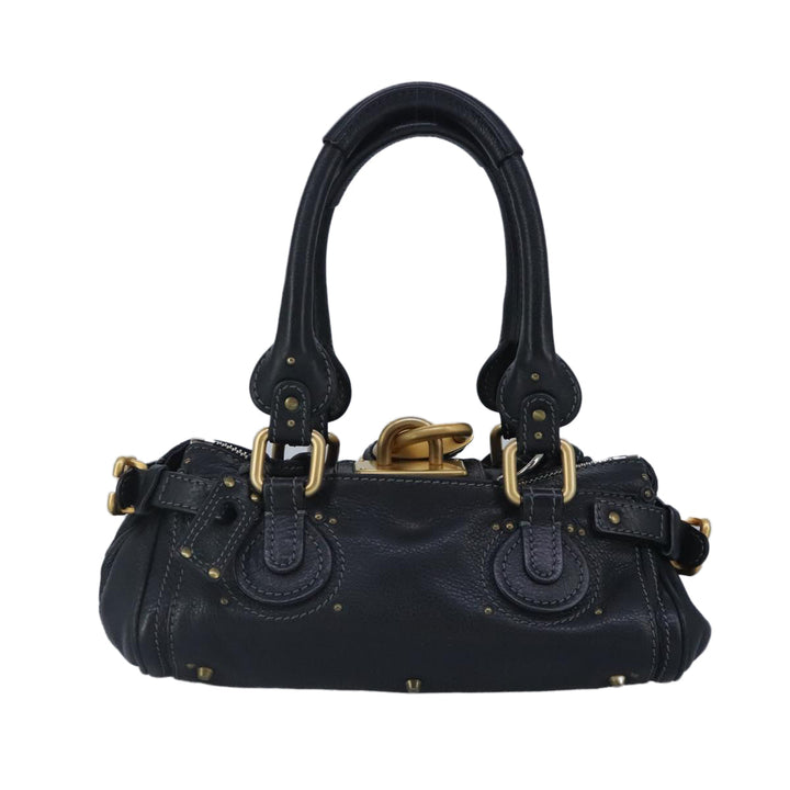 Chloe Paddington Hand Bag Leather Black 95845