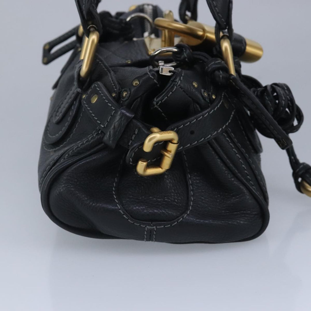 Chloe Paddington Hand Bag Leather Black 95845