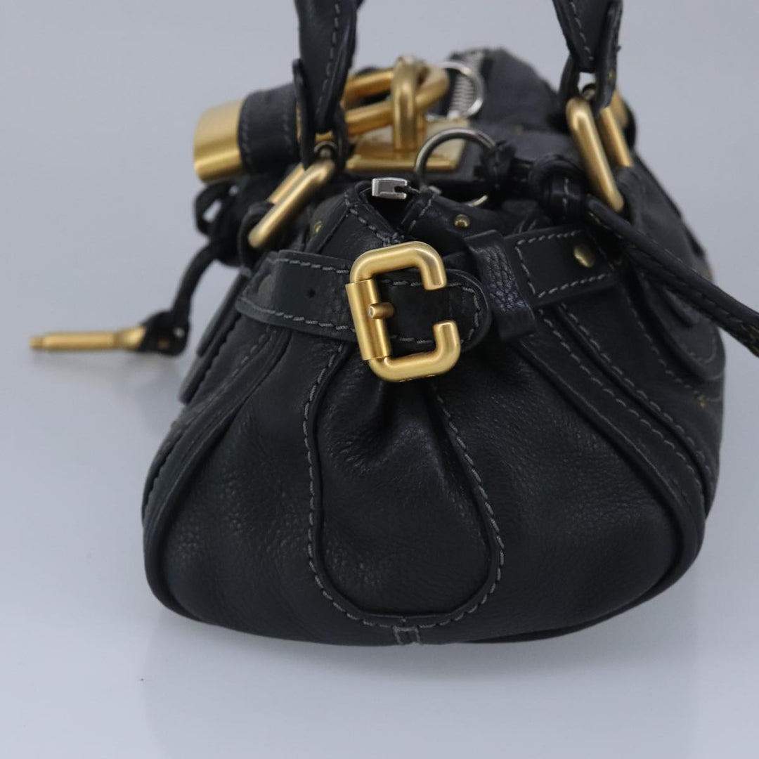 Chloe Paddington Hand Bag Leather Black 95845