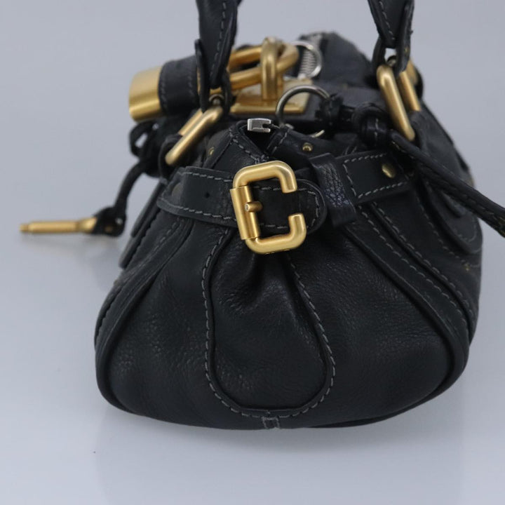 Chloe Paddington Hand Bag Leather Black 95845