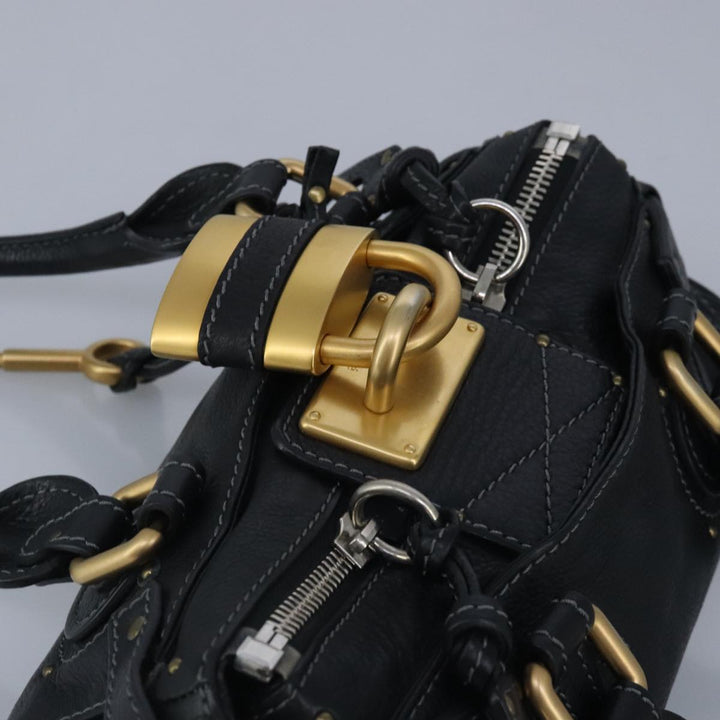 Chloe Paddington Hand Bag Leather Black 95845