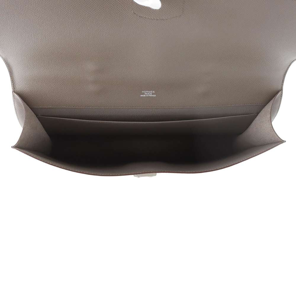 HERMES Sac A Depeches Light Etain Epsom Size 37