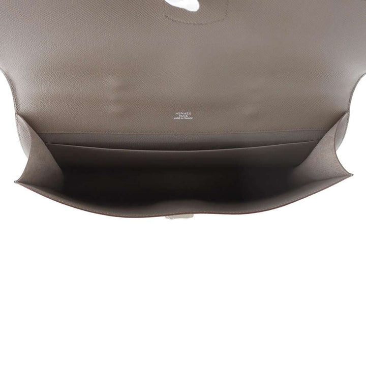HERMES Sac A Depeches Light Etain Epsom Size 37