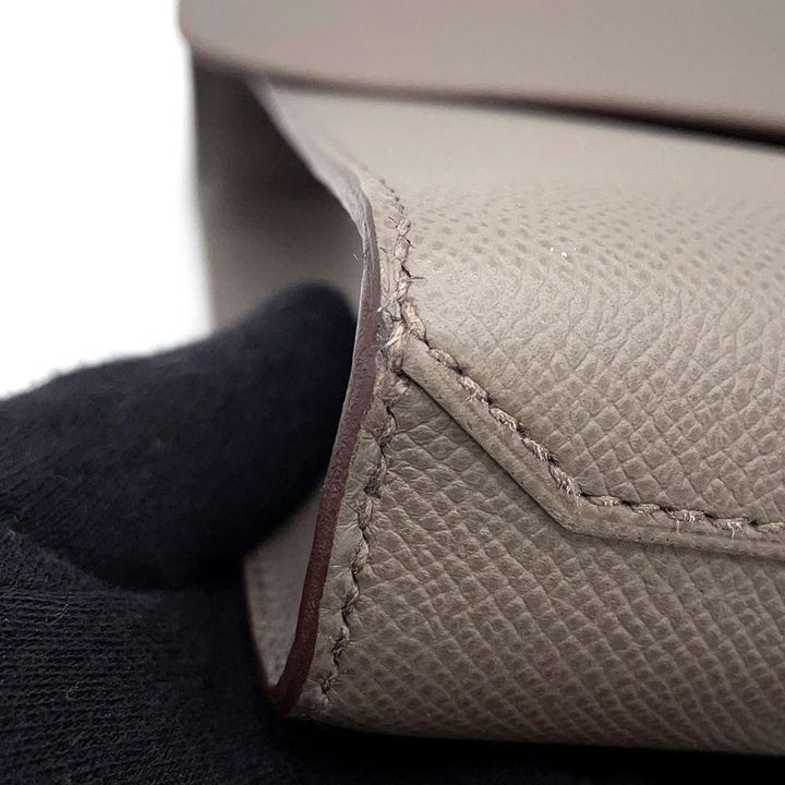 HERMES Sac A Depeches Light Etain Epsom Size 37