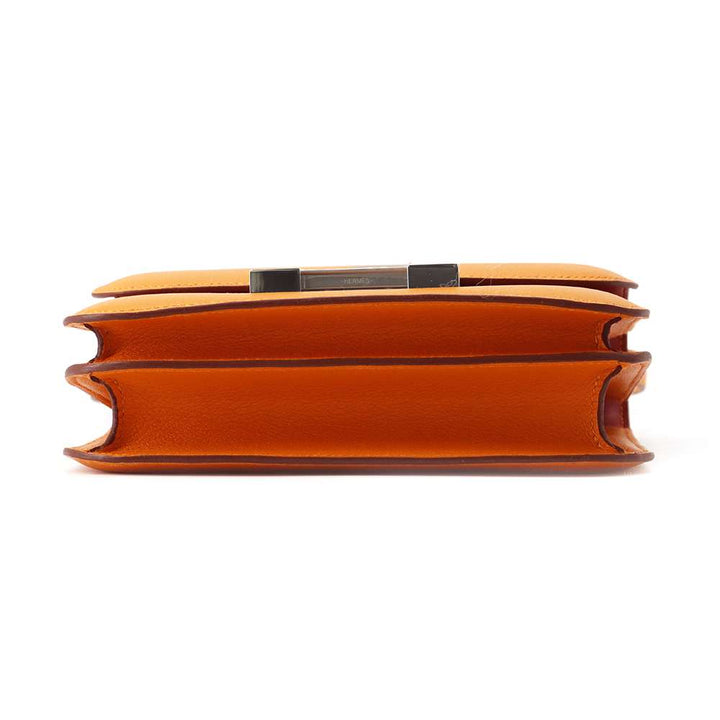 HERMES Constance3 Miroir Verso Apricot/Rouge Casaque constMINI Evercolor Size Mini