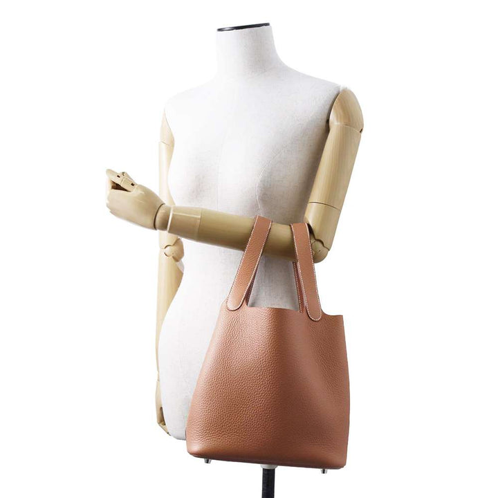 HERMES Picotin Lock Gold Taurillon Clemence Size MM
