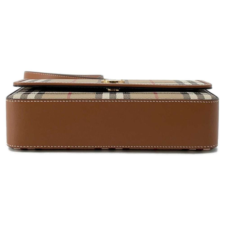 BURBERRY Hampshire Nova Check Shoulder Bag Beige/White/Multicolor 80704211 Leather