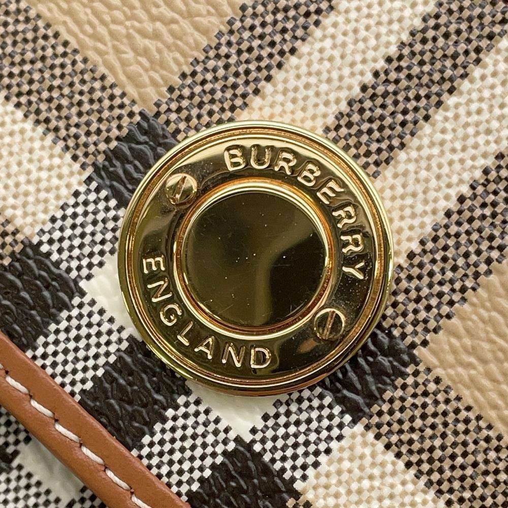 BURBERRY Hampshire Nova Check Shoulder Bag Beige/White/Multicolor 80704211 Leather